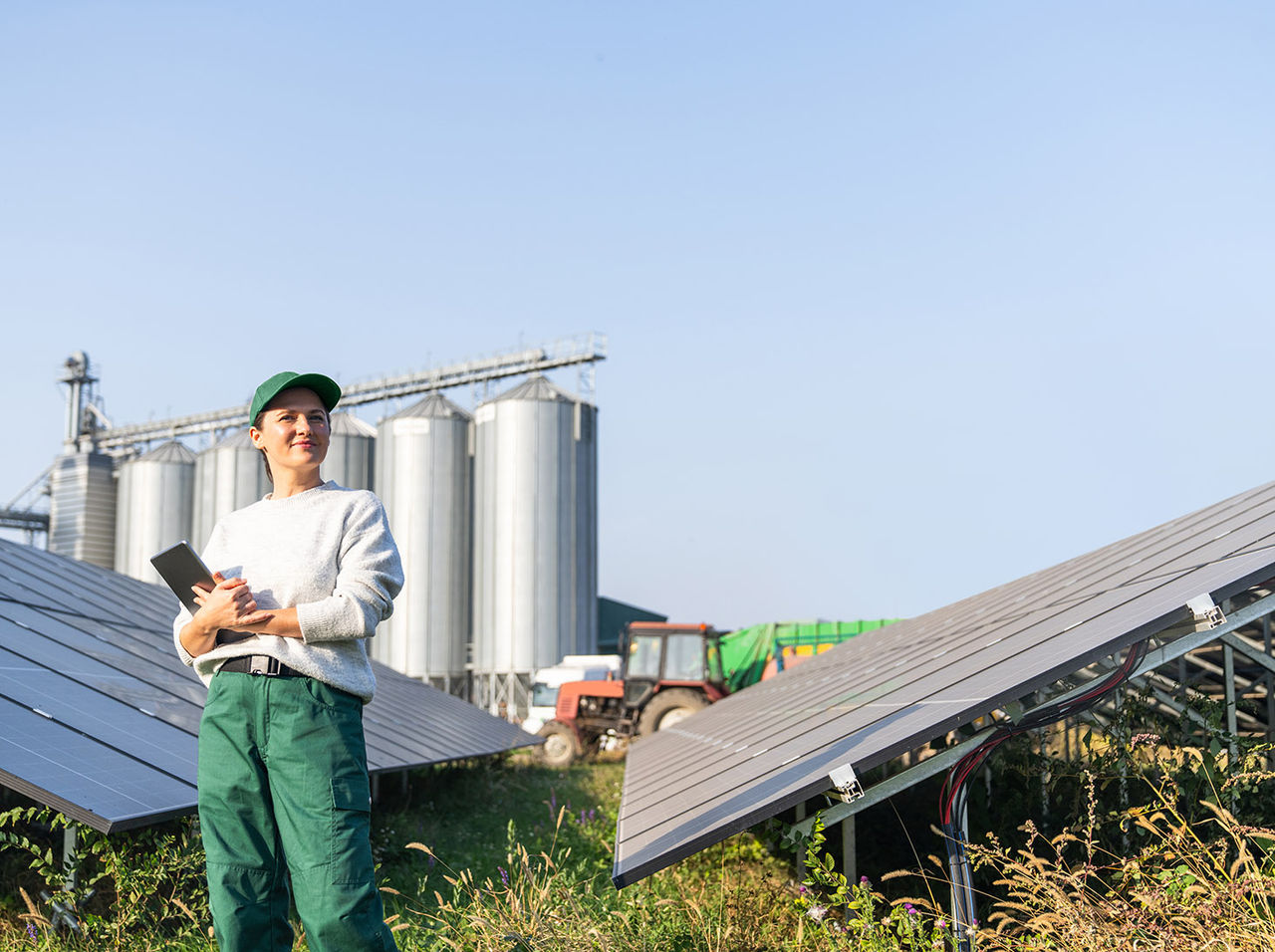 Energy Storage System With Solar Panel, Wind Turbines and Li-ion Battery Containers for environmental solutions.
