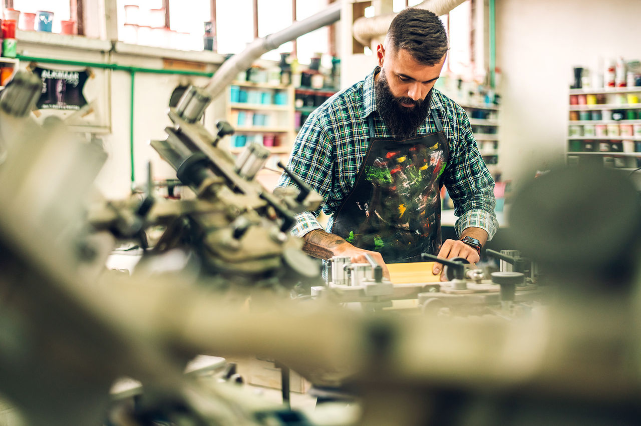 Man working in shop